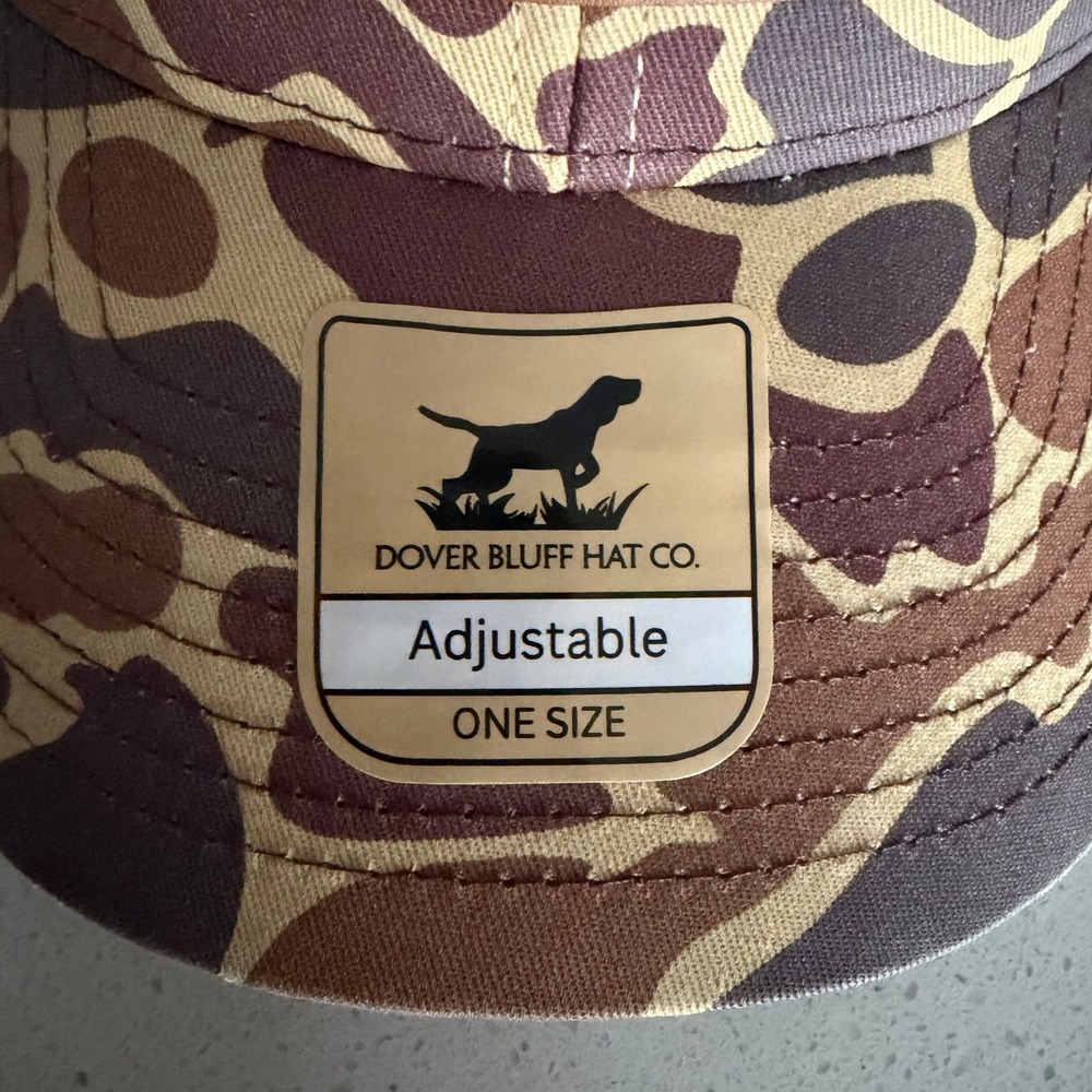 Dover Bluff Hat Co Duck Camo Trucker Hat Brown Mesh Snapback Antler Patch NEW - Picture 4 of 5